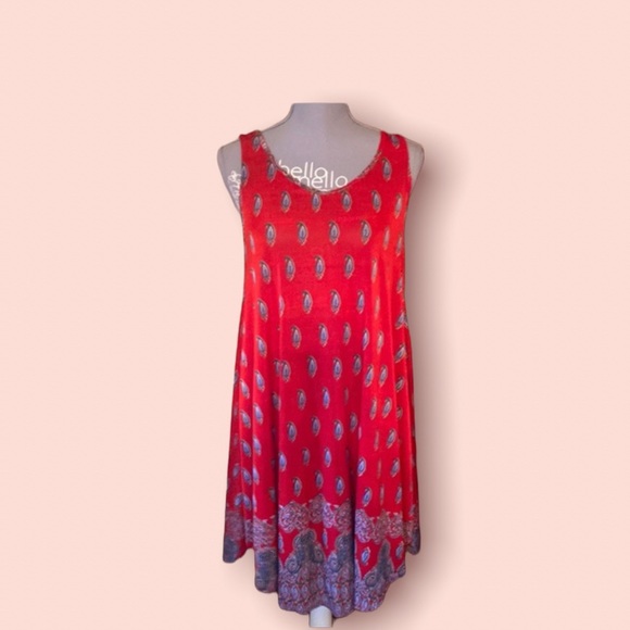 🌈Isla Soneta Red paisley dress🌈 - Picture 1 of 8